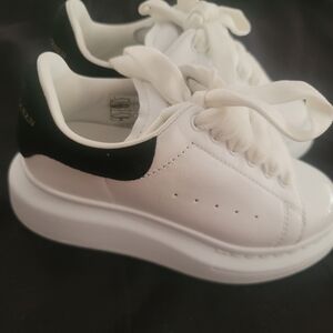 Alexander McQueen White and Black Kids Sneakers